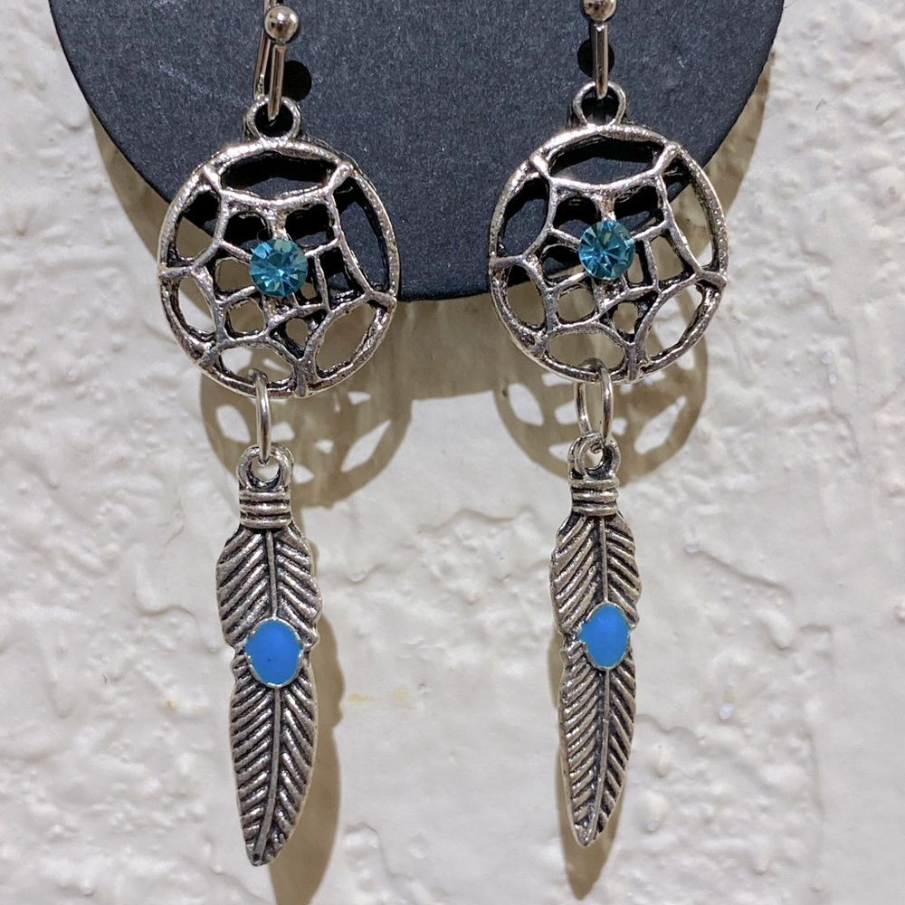 Bohemian Dreamcatcher Dangle Earrings